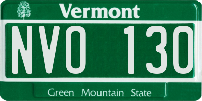 VT license plate NVO130