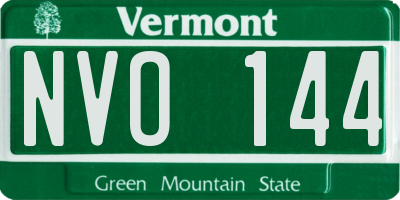 VT license plate NVO144