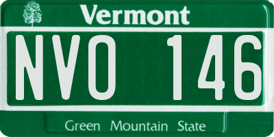 VT license plate NVO146