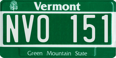 VT license plate NVO151