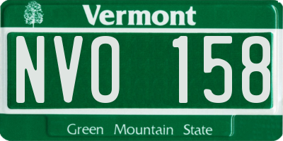 VT license plate NVO158