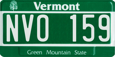 VT license plate NVO159