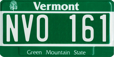 VT license plate NVO161