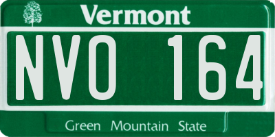 VT license plate NVO164