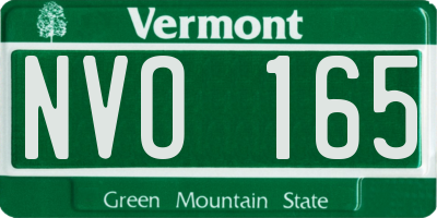 VT license plate NVO165