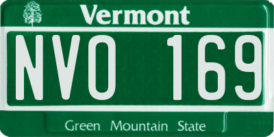 VT license plate NVO169