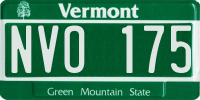 VT license plate NVO175