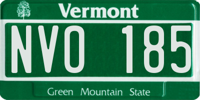 VT license plate NVO185