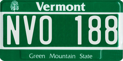 VT license plate NVO188