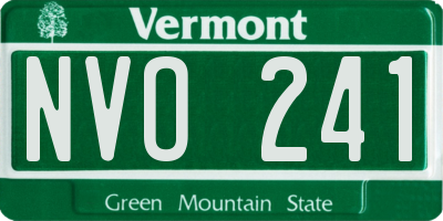 VT license plate NVO241
