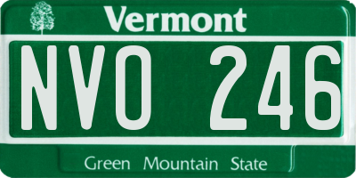 VT license plate NVO246