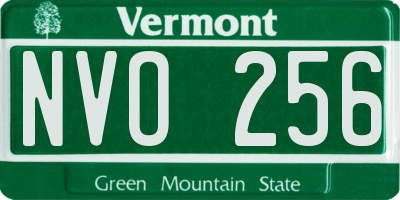 VT license plate NVO256
