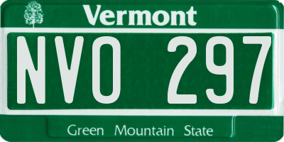 VT license plate NVO297