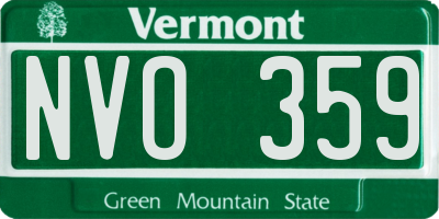 VT license plate NVO359