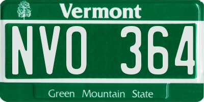VT license plate NVO364
