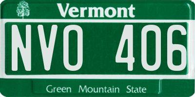 VT license plate NVO406