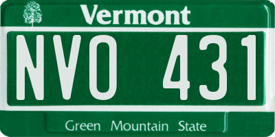 VT license plate NVO431
