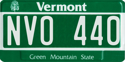VT license plate NVO440