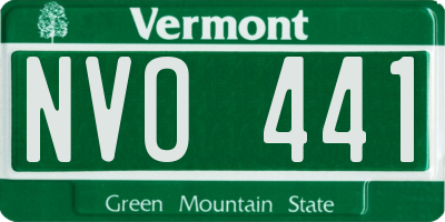 VT license plate NVO441
