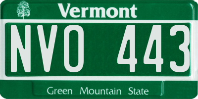 VT license plate NVO443