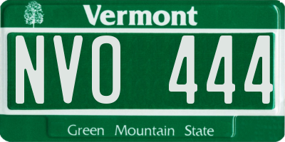 VT license plate NVO444