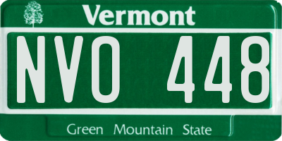 VT license plate NVO448