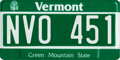 VT license plate NVO451
