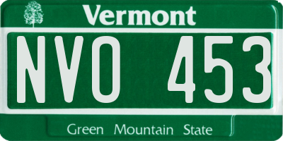 VT license plate NVO453