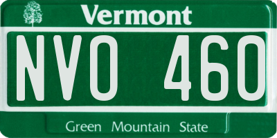 VT license plate NVO460