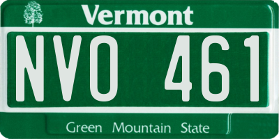 VT license plate NVO461