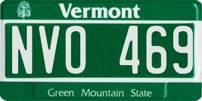VT license plate NVO469