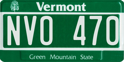 VT license plate NVO470