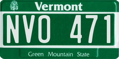 VT license plate NVO471