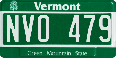 VT license plate NVO479