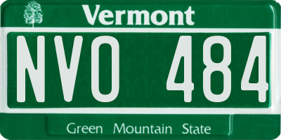 VT license plate NVO484