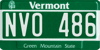 VT license plate NVO486