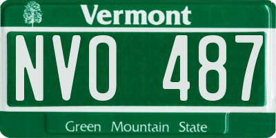 VT license plate NVO487