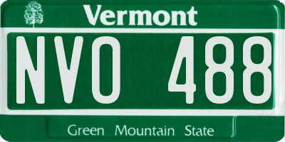 VT license plate NVO488