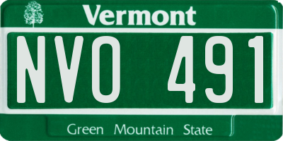 VT license plate NVO491