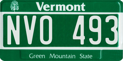VT license plate NVO493