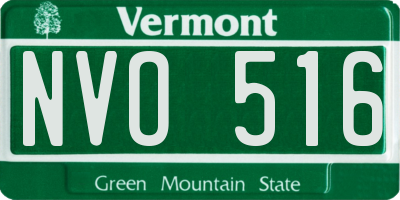 VT license plate NVO516