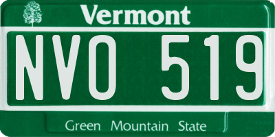 VT license plate NVO519