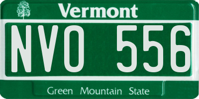 VT license plate NVO556