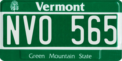 VT license plate NVO565