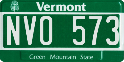 VT license plate NVO573