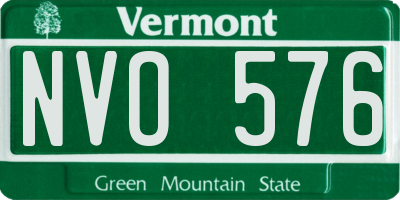 VT license plate NVO576