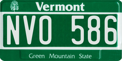 VT license plate NVO586