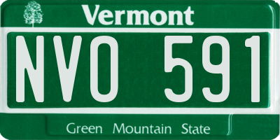 VT license plate NVO591