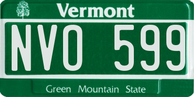 VT license plate NVO599
