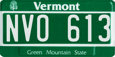 VT license plate NVO613